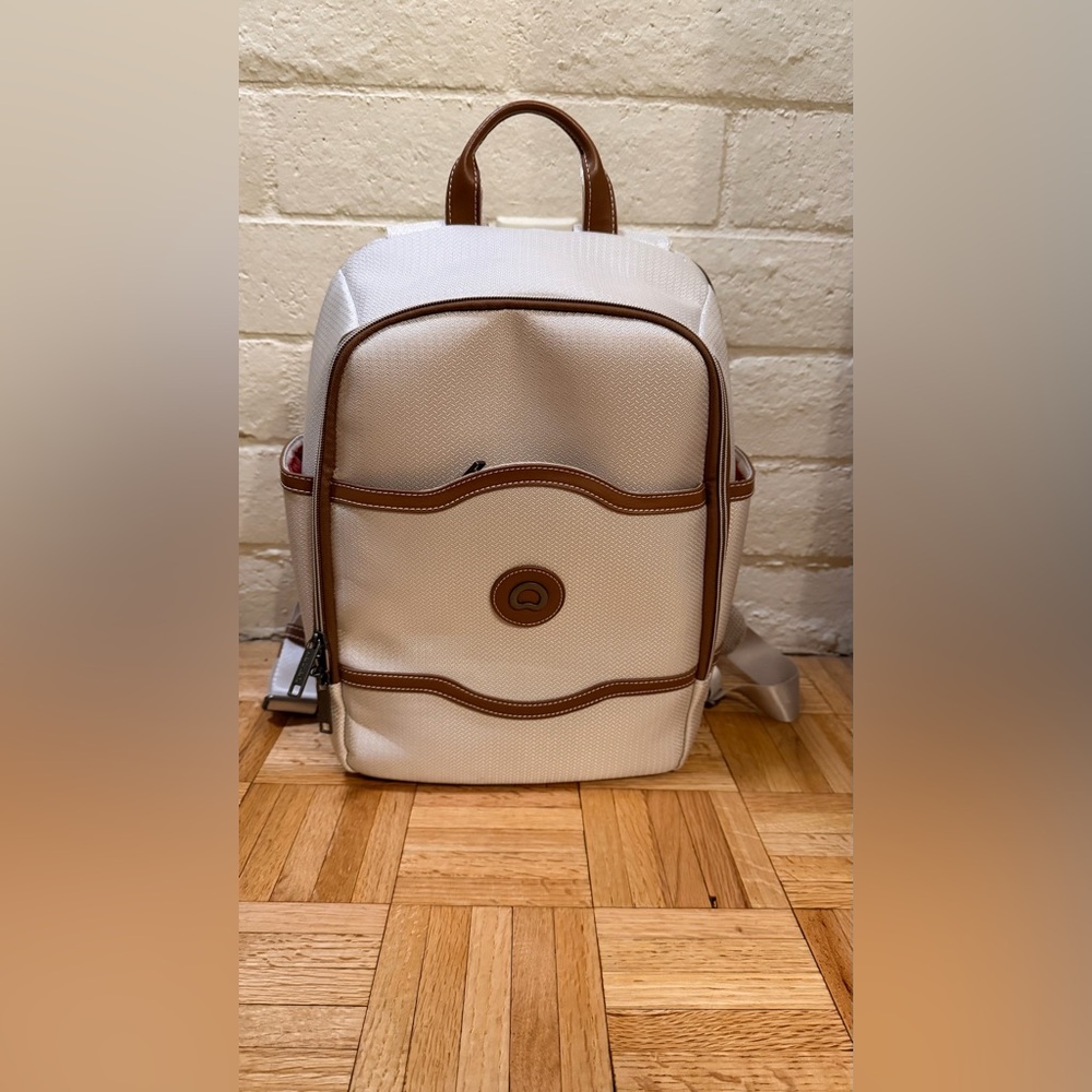 Delsey Paris Chatelet Air 2.0 Champagne Travel Backpack Laptop Carry-On w/ Lock